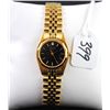 Image 1 : LADIES "BULOVA" BLACK FACE QUARTZ WRISTWATCH - RUNNING FINE