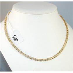 MATCHING TWO TONE STERLING SILVER NECKLACE AND BRACELET - SOLD PER PIECE TIMES 2