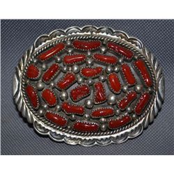 NAVAJO SILVER BELT BUCKLE