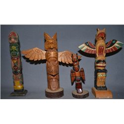 COLLECTION OF NORTHWEST COAST TOTEM POLES