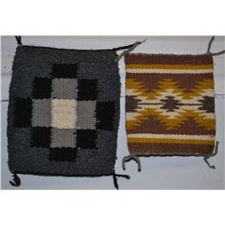 TWO MINIATURE NAVAJO TEXTILES