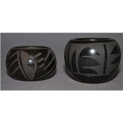 TWO SANTA CLARA POTTERY BOWLS