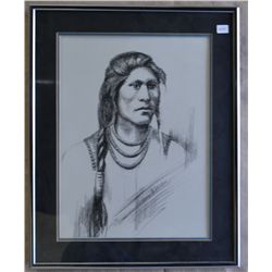 INDIAN CHARCOAL DRAWING