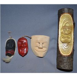 COLLECTION OF IRIQUOIS WOOD CARVINGS