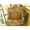Image 1 : Late Georgian fire basket with brass finials and cabriole legs £100 - 150...