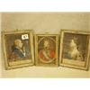 Image 1 : Three framed 18th century handcoloured prints George III, Queen Charlotte and Prince Cobourg £100...