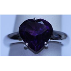 18.35 CTW AMETHYST RING .925 STERLING SILVER