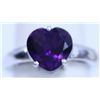 Image 1 : 18.15 CTW AMETHYST AND DIAMOND RING .925 STERLING SILVE