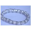 Image 1 : 82.00 CTW WHITE PEARL AND CZ BRACELET