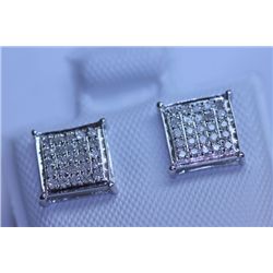 7.8 CTW 10K WHITE GOLD DIAMOND EARRING