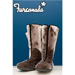 PAIR OF LADIES SEALSKIN BOOTS SIZE 8.5 *CANADIAN BIDDERS ONLY