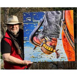 ART - PHOTOGRAPH STRETCHED ON CANVAS "BOOT SPURS"