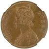 Image 1 : BRITISH INDIA: Victoria, Queen, 1837-1876, AE 1/4 anna, 1875(c)