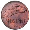 Image 1 : ALBANIA: Amet Zogu, as President, 1925-1928, AE 10 qindar leku, 1926-R