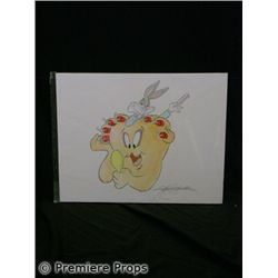 Bugs Bunny Signed Kirk Mueller Watercolor