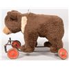 Image 2 : ET0503120167 Plush Ride able Toy Brown Bear on Wheels.