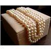 Image 2 : Stunning THREE STRAND GENUINE AKOYA WHITE PEARL NECKLAC