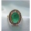 Image 1 : Gorgeous oval Emerald and Diamond Ring RP8081D