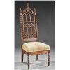 Image 1 : American Gothic Carved Walnut Hall Chair