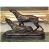 Image 1 : Regal Bronze Sculpture Hunting Dogs