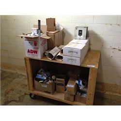 WOODEN CART WITH CONTENTS