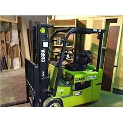 CLARK TMX 25 ELECTRIC FORKLIFT WITH CHARGER, ONLY