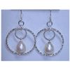 Image 1 : 23.40 CTW WHITE PEARL DANGLING EARRING