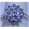 Image 1 : 13.10 CTW TANZANITE RING .925 STERLING SILVER