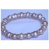 Image 1 : 95.10 CTW PEACH PEARL AND CZ BRACELET
