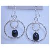 Image 1 : 23.25 CTW BLACK PEARL DANGLING EARRING