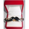 Image 1 : 7CTW FASHIONABLE BLACK MUSTACHE BRASS ADJUSTABLE CONNEC