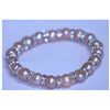 Image 1 : 86.10 CTW PEACH PEARL AND CZ BRACELET