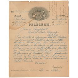 Lincoln Assassination Telegram