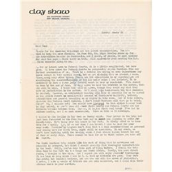Kennedy Assassination: Clay Shaw