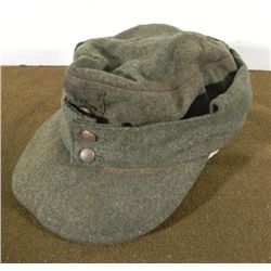 NAZI WEHRMACHT M43 FIELD CAP--ORIGINAL VET BRINGBACK