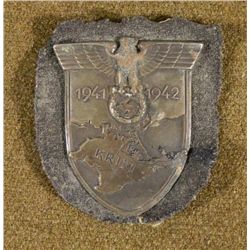 NAZI EARLY WAR KRIM SHIELD-1941-42-ORIG-EAGLE, SWASTIKA