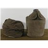Image 1 : COMPLETE WWII US CANTEEN & HOLDER (ID'D) AND FIELD CAP
