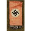 Image 2 : RARE ORIG SMALL NAZI FLAG -SILK W/SWASTIKA & BULLION