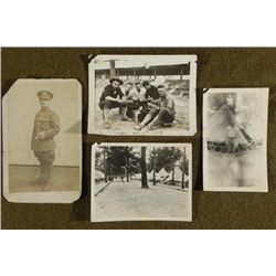 4 US WWI DOUGHBOYS ORIGINAL WAR PHOTOS + UNIFORM SHOT