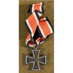 NAZI IRON CROSS-2ND CLASS W/RIBBON-MAGNETIC-RING -55