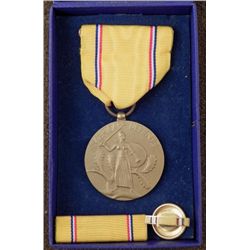 3 PC WWII AMERICAN DEFENSE SERVICE & CAMPAIGN MEDAL