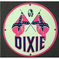 DIXIE CONFEDERATE ROUND HEAVY METAL SIGN PLAQUE