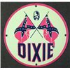 Image 1 : DIXIE CONFEDERATE ROUND HEAVY METAL SIGN PLAQUE