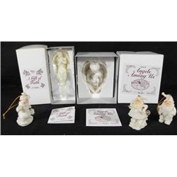 5 Angel, Santa Figurines Ornaments Mark Klaus MIB