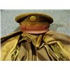 Image 4 : WWII UNIFORM COAT & VISOR HAT-W/PATCHES -ARMY GROUND