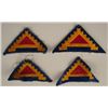 Image 1 : 4 Pc Lot WWII Cut Edge U.S. 7th Army Patches Military