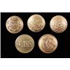 Image 1 : 5 Civil War/Post Military Large Antique Gilt Buttons