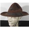 Image 1 : WWII U.S MARINES DRILL SGT CAMPAIGN HAT-ORIG W/ EMBLEM