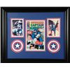 Image 1 : Captain America 378 Comic Book 1990 +2 Pics Custom Frmd