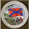 Image 1 : VINTAGE 7" CONFEDERATE/CSA PLATE-FLAG/SOLDIERS